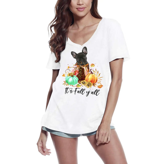 Women's Graphic T-Shirt V Neck The Moment I Saw You I Loved You - French Bulldog Dog Lover Funny Ladies Limited Edition Short Sleeve Tee-Shirt Vintage Birthday Gift Novelty