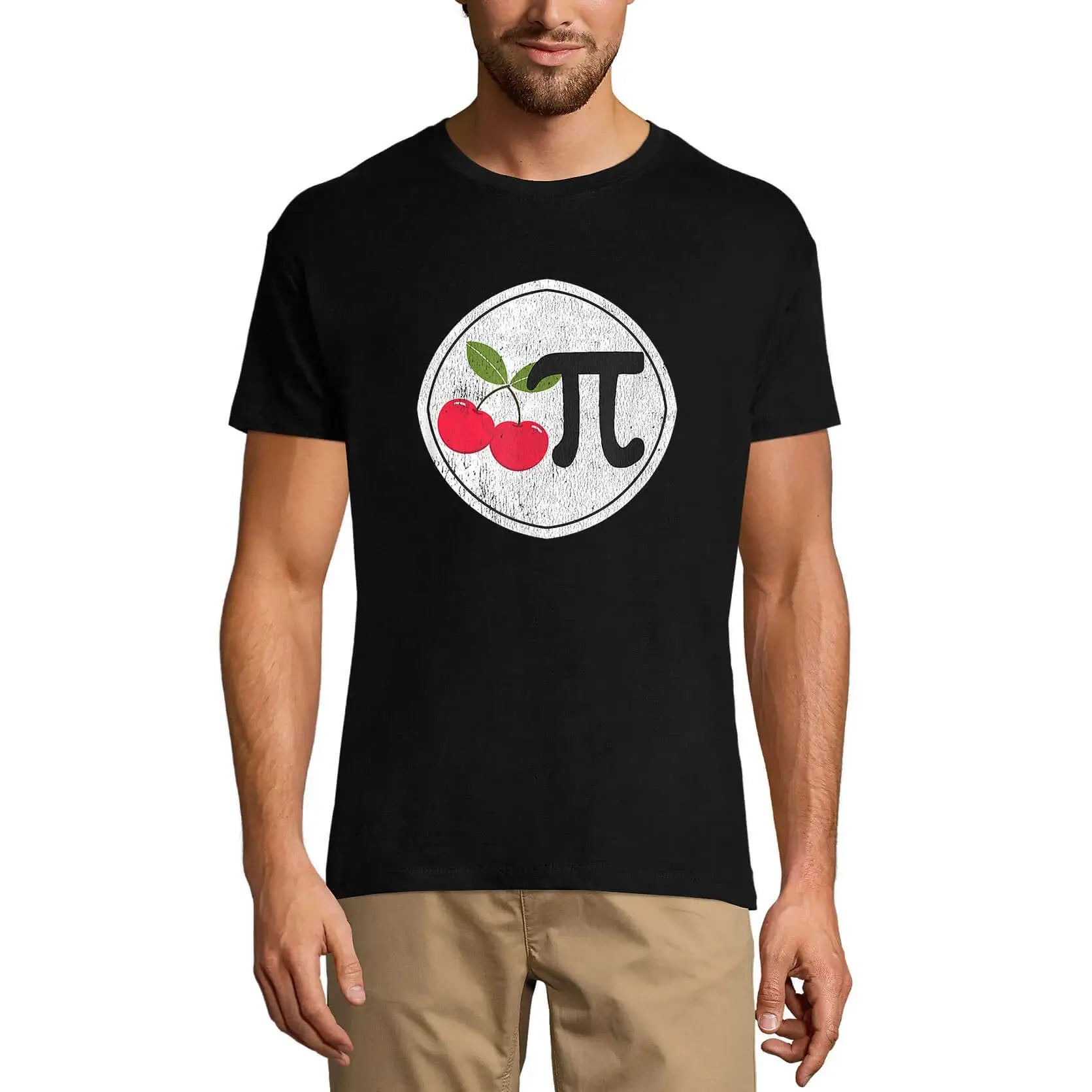 Men's Graphic T-Shirt Cherry Pi Geek Limited Edition Short Sleeve Tee-Shirt Vintage Birthday Gift Novelty