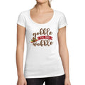 Women's Graphic T-Shirt Gobble Til You Wobble Thanksgiving Limited Edition Short Sleeve Tee-Shirt Vintage Birthday Gift Ladies Novelty