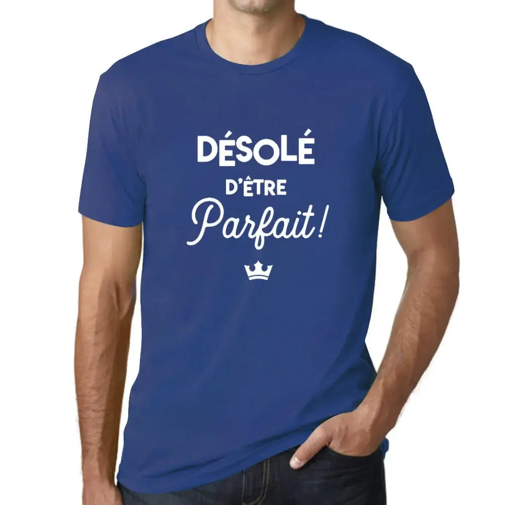 Men's Graphic T-Shirt Sorry to be Perfect – Désolé D'être Parfait – Eco-Friendly Limited Edition Short Sleeve Tee-Shirt Vintage Birthday Gift Novelty