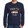 Men’s Graphic Sweatshirt Happy Fall Y'all Pumpkin Truck Limited Edition Long Sleeve Sweater Vintage Birthday Gift Novelty Pullover