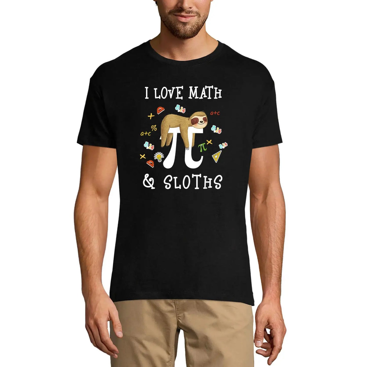 Men's Graphic T-Shirt I Love Math And Slots - Mathematics Limited Edition Short Sleeve Tee-Shirt Vintage Birthday Gift Novelty