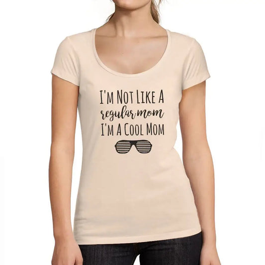 Women's Graphic T-Shirt I'm Not Like A Regular Mom I'm A Cool Mom Limited Edition Short Sleeve Tee-Shirt Vintage Birthday Gift Ladies Novelty