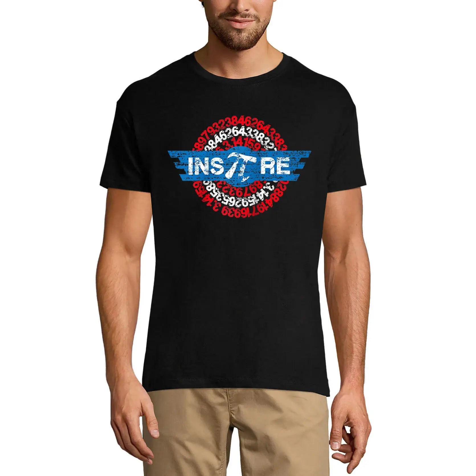 Men's Graphic T-Shirt Inspire Superhero Pi Symbol - Math Limited Edition Short Sleeve Tee-Shirt Vintage Birthday Gift Novelty