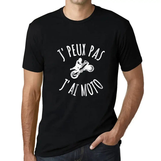 Men's Graphic T-Shirt I can't I have a motorcycle – J'peux Pas J'ai Moto – Limited Edition Short Sleeve Tee-Shirt Vintage Birthday Gift Novelty
