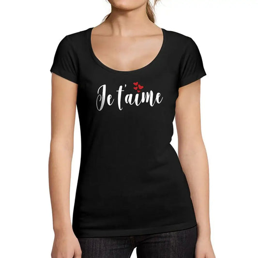 Women's Graphic T-Shirt I love you – Je T'aime – Limited Edition Short Sleeve Tee-Shirt Vintage Birthday Gift Ladies Novelty