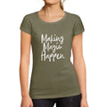 Women's Graphic T-Shirt Organic Making Magic Happen Ladies Limited Edition Short Sleeve Tee-Shirt Vintage Birthday Gift Novelty