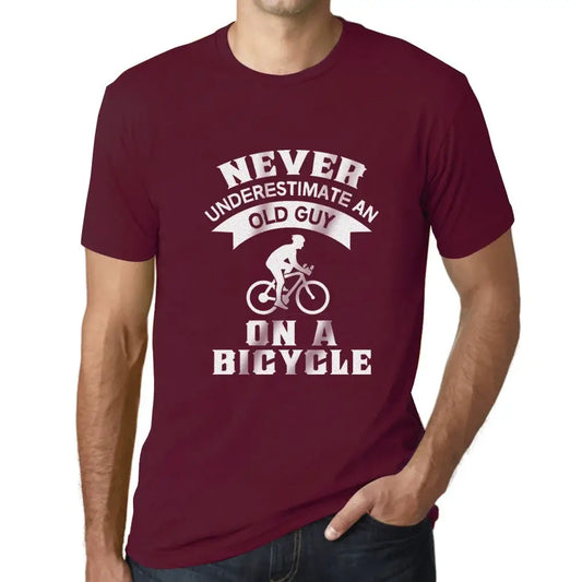 Men's Graphic T-Shirt Never Underestimate An Old Guy On A Bicycle Eco-Friendly Limited Edition Short Sleeve Tee-Shirt Vintage Birthday Gift Novelty