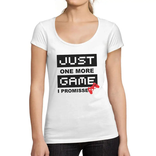 Women's Graphic T-Shirt Just One More Game Gaming Funny Esports Limited Edition Short Sleeve Tee-Shirt Vintage Birthday Gift Ladies Novelty