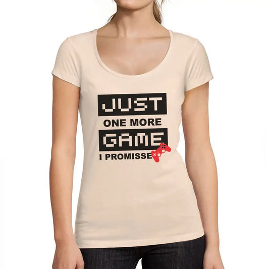 Women's Graphic T-Shirt Just One More Game Gaming Funny Esports Limited Edition Short Sleeve Tee-Shirt Vintage Birthday Gift Ladies Novelty