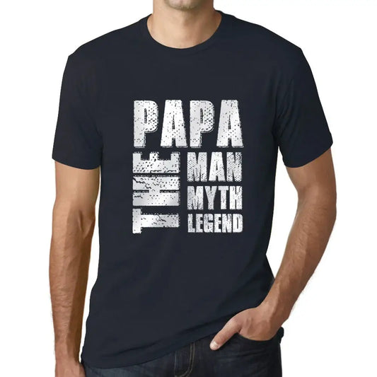 Men's Graphic T-Shirt Papa Man Myth Legend Eco-Friendly Limited Edition Short Sleeve Tee-Shirt Vintage Birthday Gift Novelty