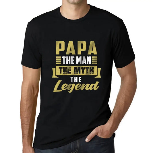 Men's Graphic T-Shirt Papa The Mane The Myth The Legend Eco-Friendly Limited Edition Short Sleeve Tee-Shirt Vintage Birthday Gift Novelty