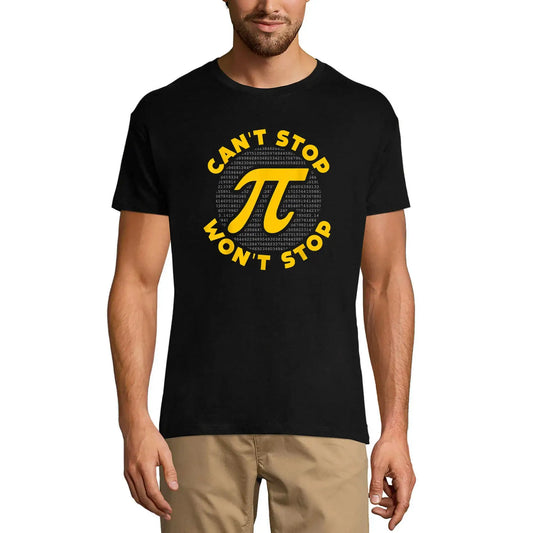 Men's Graphic T-Shirt Pi Sign Can't Stop Won't Stop Math Lover Limited Edition Short Sleeve Tee-Shirt Vintage Birthday Gift Novelty