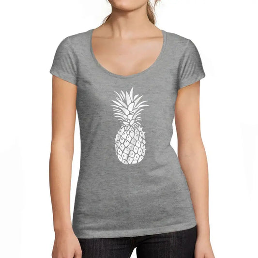 Women's Graphic T-Shirt Pineapple Funny Print Summer S Limited Edition Short Sleeve Tee-Shirt Vintage Birthday Gift Ladies Novelty