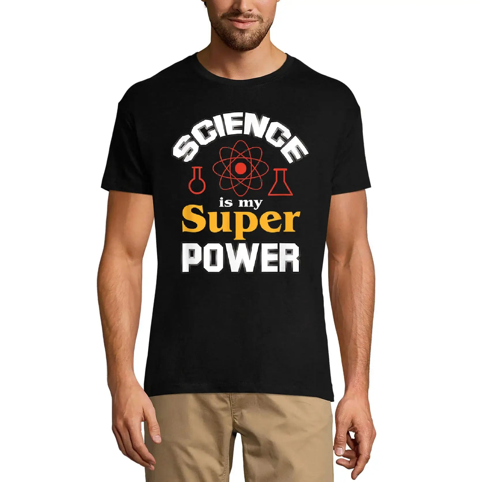Men's Graphic T-Shirt Science Is My Super Power- Funny Math Lover Limited Edition Short Sleeve Tee-Shirt Vintage Birthday Gift Novelty