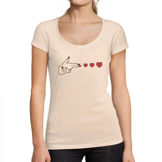 Women's Graphic T-Shirt Shooting Heart Love Limited Edition Short Sleeve Tee-Shirt Vintage Birthday Gift Ladies Novelty