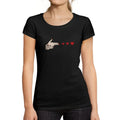 Women's Graphic T-Shirt Organic Shooting Heart Love Ladies Limited Edition Short Sleeve Tee-Shirt Vintage Birthday Gift Novelty