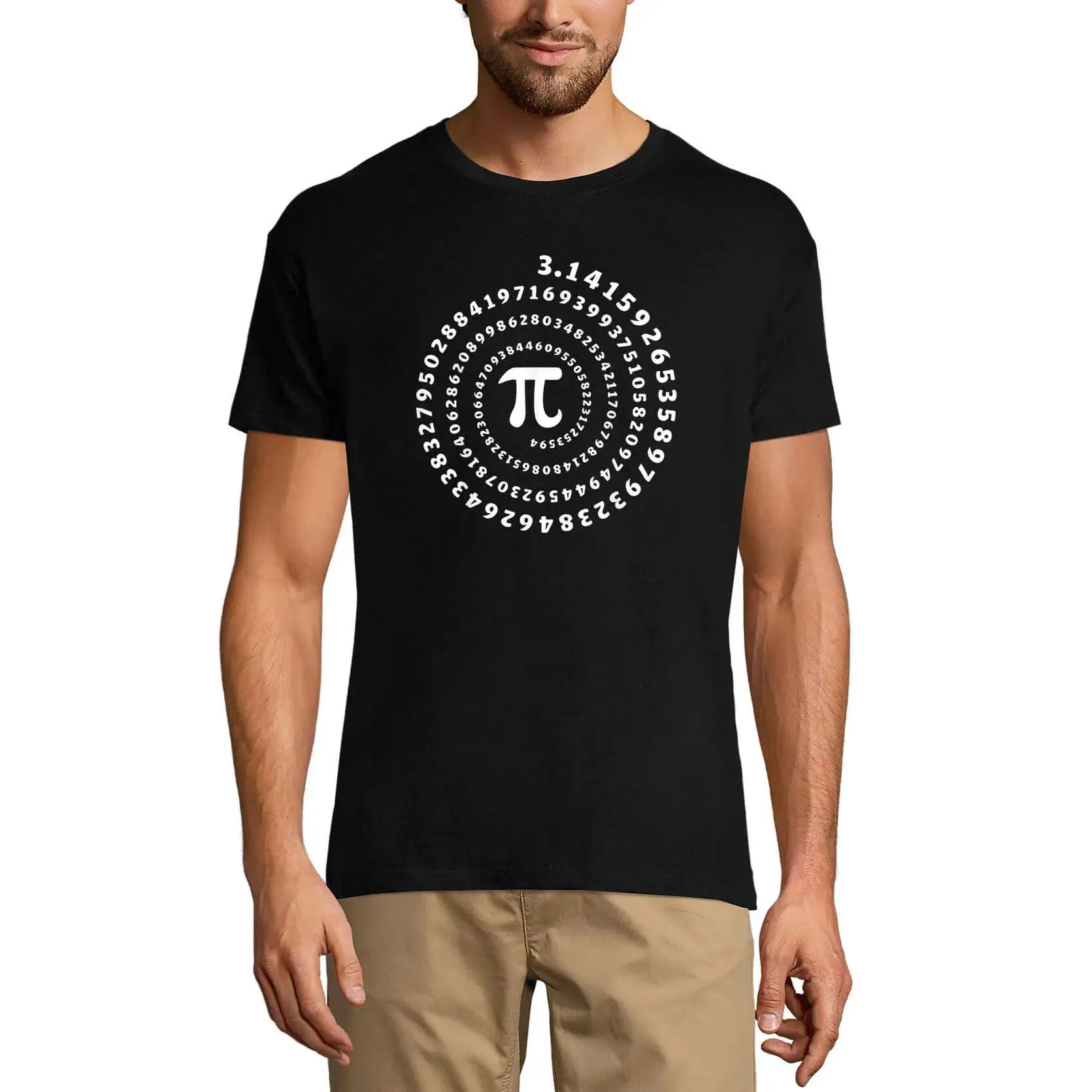 Men's Graphic T-Shirt Pi Number Spiral Math Lover Limited Edition Short Sleeve Tee-Shirt Vintage Birthday Gift Novelty