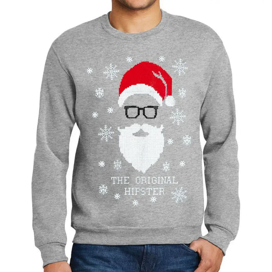 Men’s Graphic Sweatshirt The Original Hipster Ugly Christmas Xmas Eco-Friendly Limited Edition Long Sleeve Sweater Vintage Birthday Gift Novelty Pullover