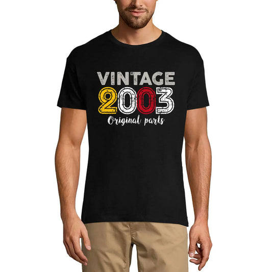 Men's Graphic T-Shirt Original Parts 2003 21st Birthday Anniversary 21 Year Old Gift 2003 Vintage Eco-Friendly Short Sleeve Novelty Tee