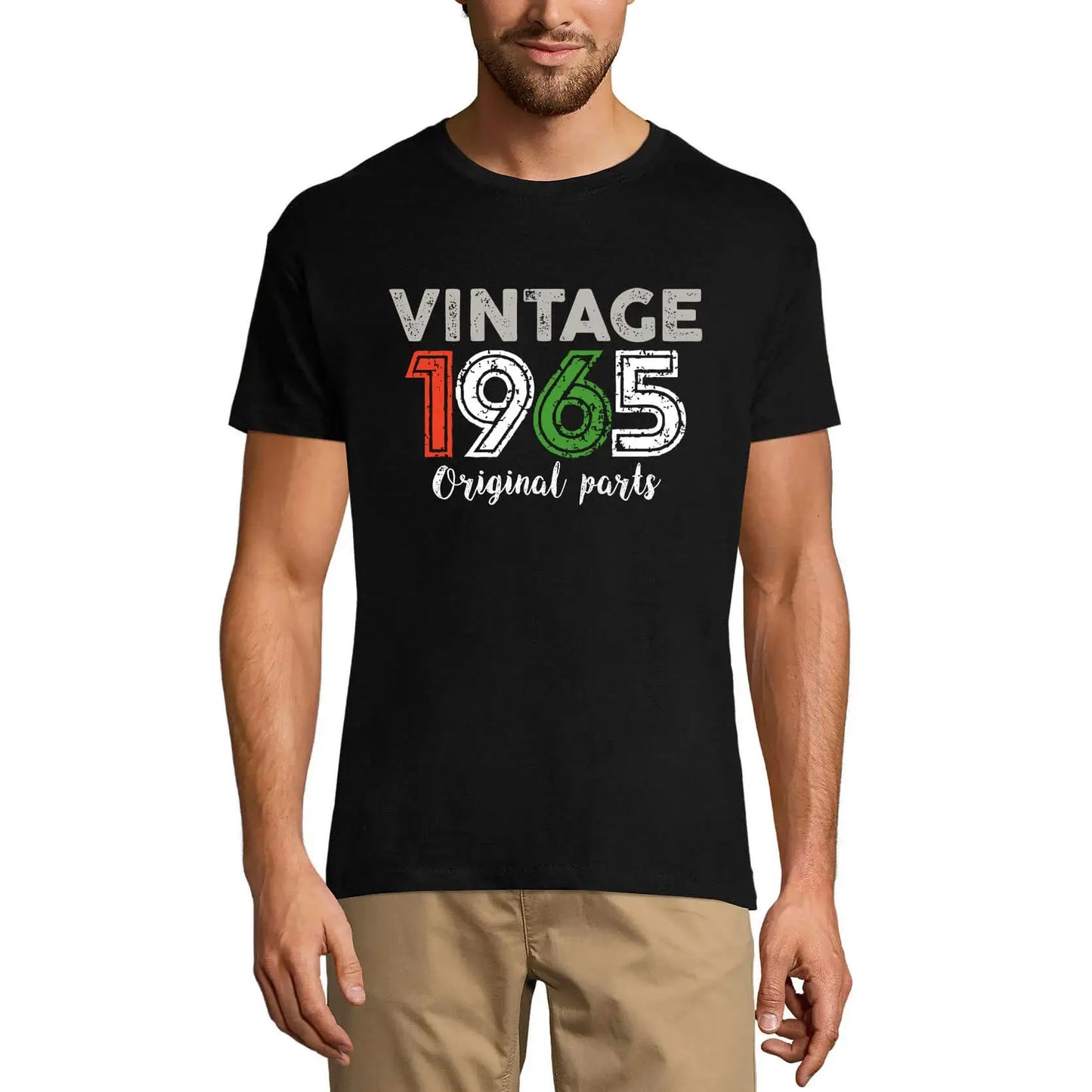 Men's Graphic T-Shirt Original Parts 1965 59th Birthday Anniversary 59 Year Old Gift 1965 Vintage Eco-Friendly Short Sleeve Novelty Tee