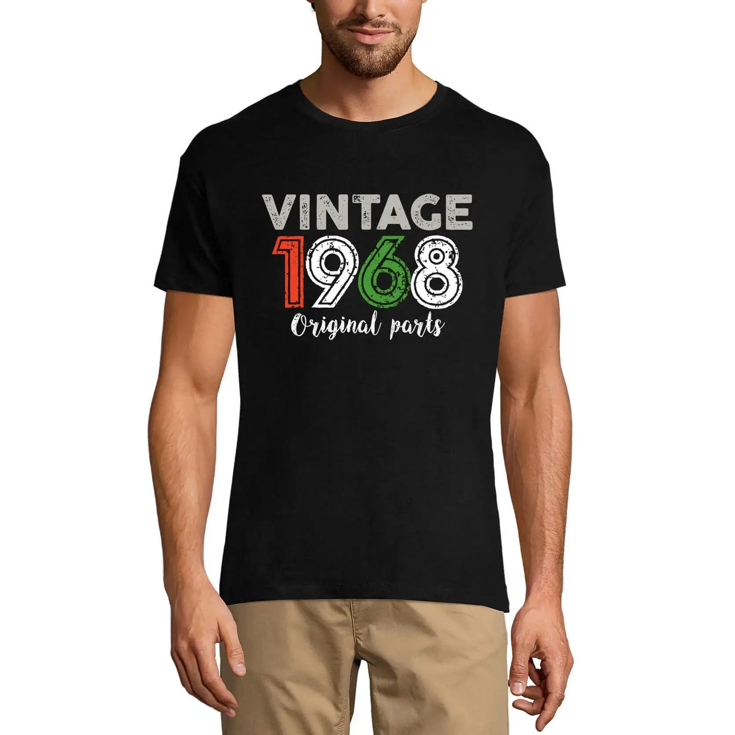Men's Graphic T-Shirt Original Parts 1968 56th Birthday Anniversary 56 Year Old Gift 1968 Vintage Eco-Friendly Short Sleeve Novelty Tee
