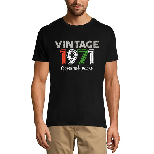 Men's Graphic T-Shirt Original Parts 1971 53rd Birthday Anniversary 53 Year Old Gift 1971 Vintage Eco-Friendly Short Sleeve Novelty Tee