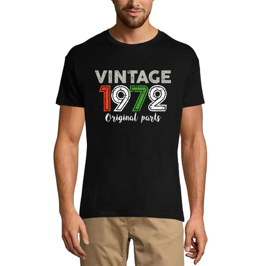 Men's Graphic T-Shirt Original Parts 1972 52nd Birthday Anniversary 52 Year Old Gift 1972 Vintage Eco-Friendly Short Sleeve Novelty Tee