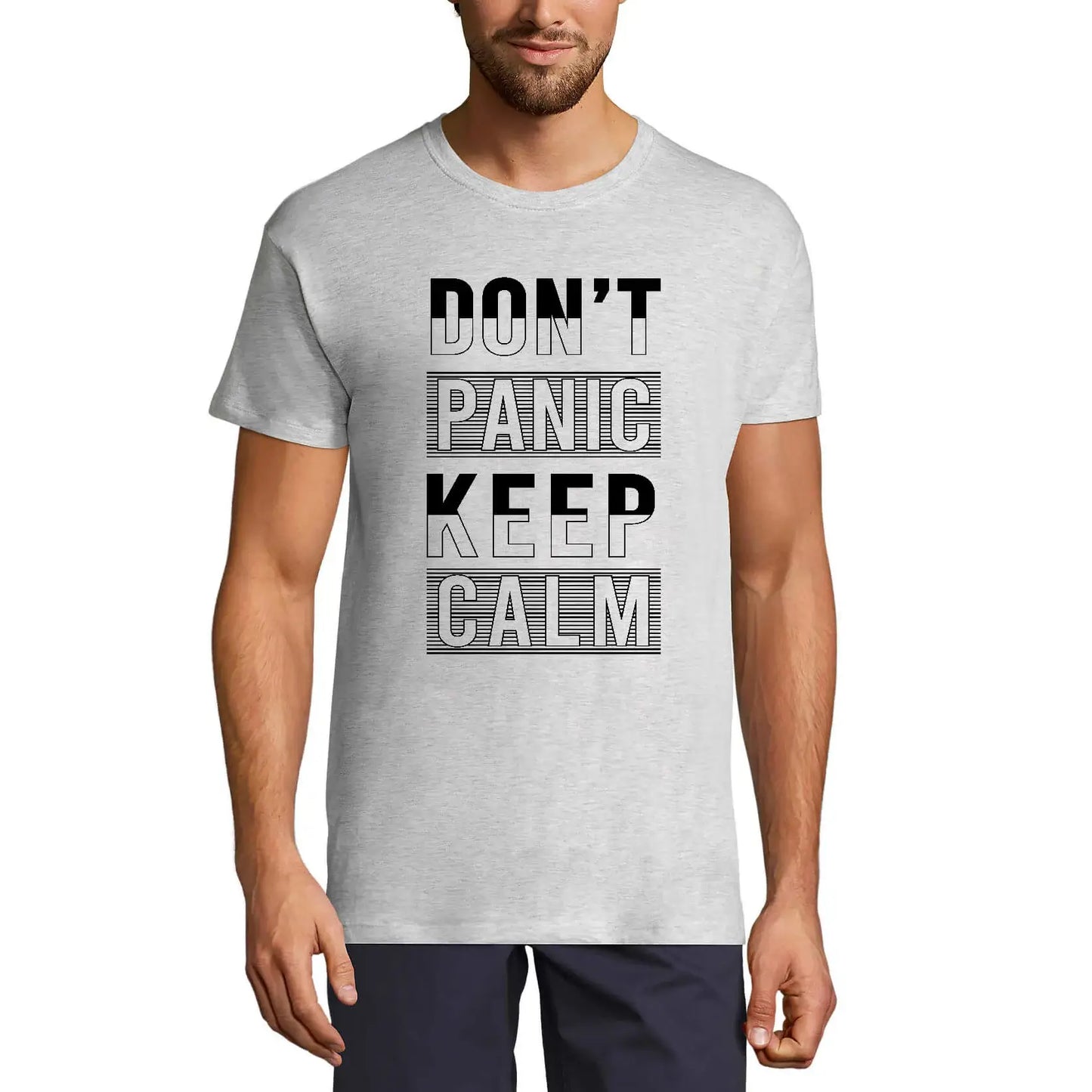 Men's Graphic T-Shirt Don't Panic Keep Calm Eco-Friendly Limited Edition Short Sleeve Tee-Shirt Vintage Birthday Gift Novelty
