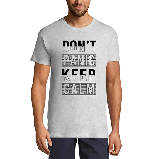 Men's Graphic T-Shirt Don't Panic Keep Calm Eco-Friendly Limited Edition Short Sleeve Tee-Shirt Vintage Birthday Gift Novelty