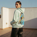 Felpa con Cappuccio Premium Donna Stampa Sogno Aviano Urbano – Urban Avian Dream – Maniche Lunghe Vintage Idea Regalo Originale Alla Moda