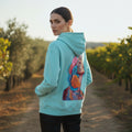 Floral Reverie Women's Hoodie Bleu Piscine