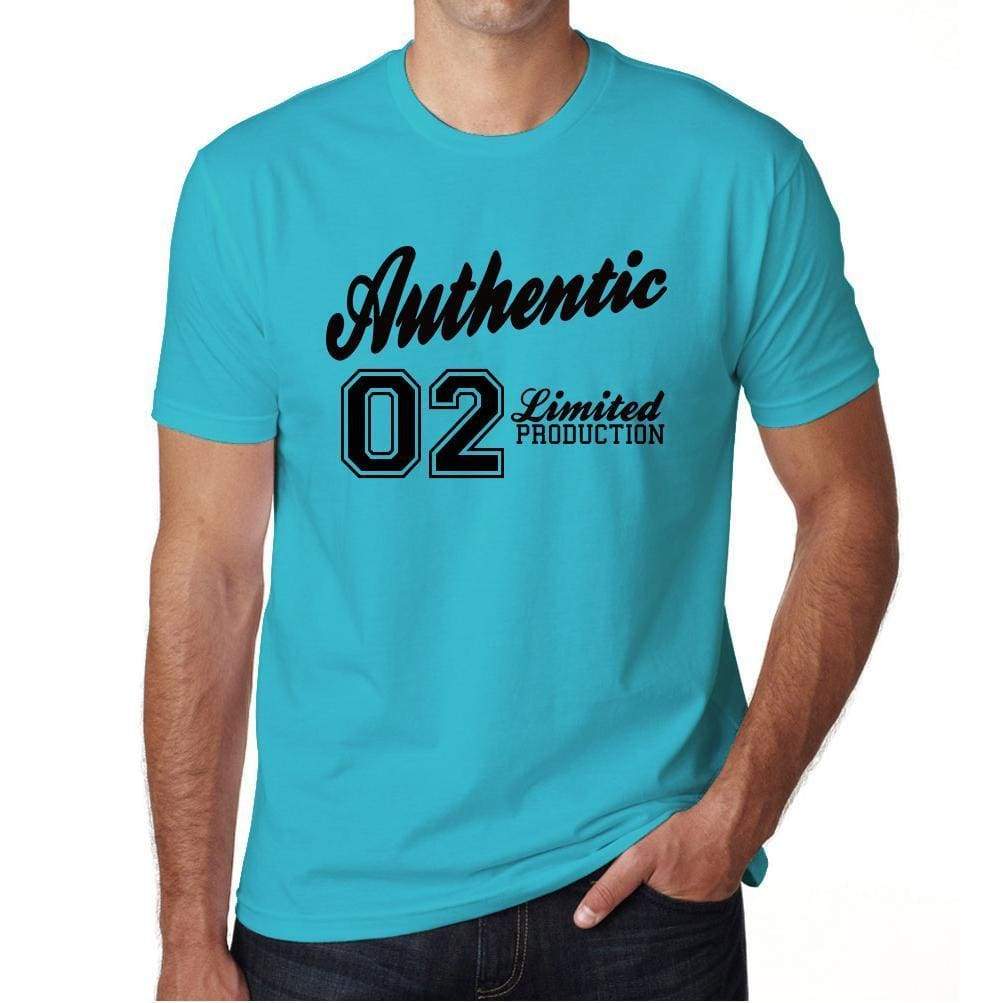 02, Authentic, Blue, Men's Short Sleeve Round Neck T-shirt 00122 - ultrabasic-com