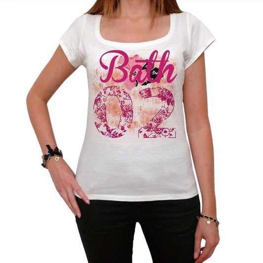 02, Bath, Women's Short Sleeve Round Neck T-shirt 00008 - ultrabasic-com