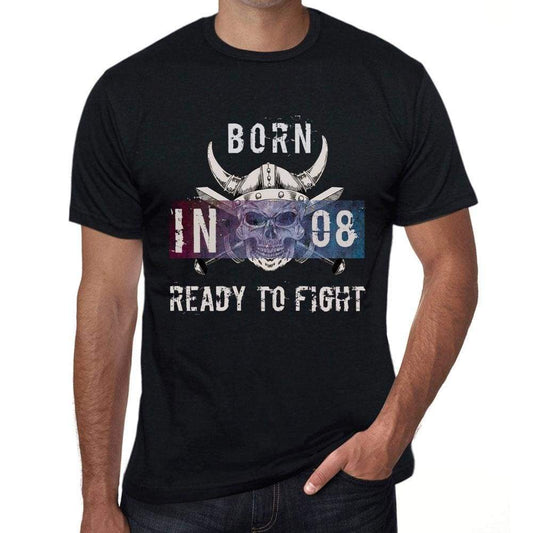 08, Ready to Fight, Men's T-shirt, Black, Birthday Gift 00388 - ultrabasic-com