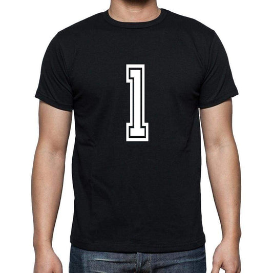 1 Numbers Black Men's Short Sleeve Round Neck T-shirt 00116 - ultrabasic-com