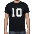 10 Numbers Black Men's Short Sleeve Round Neck T-shirt 00116
