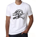 ULTRABASIC Herren Grafik-T-Shirt Fahrradschädel – Lustiges Geschenkshirt für Biker