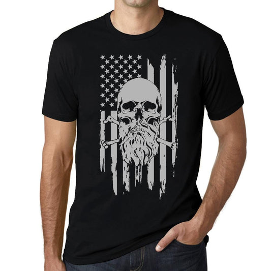 ULTRABASIC Men's T-Shirt - USA Military American Skull Flag Patriotic T-Shirt skulls ahirt clothes style tee shirts black printed tshirt womens hoodies badass funny gym punisher texas novelty vintage unique ghost humor gift saying quote halloween thanksgiving brutal death metal goonies love christian camisetas valentine death