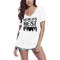 ULTRABASIC Women's T-Shirt World's Best Mom - Heart Mother Tee Shirt Tops