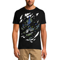 ULTRABASIC Men's Torn T-Shirt Warrior Wolf - Mountain Animal Shirt for Men