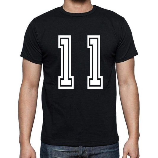 11 Numbers Black Men's Short Sleeve Round Neck T-shirt 00116 - ultrabasic-com