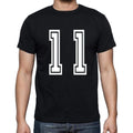 11 Numbers Black Men's Short Sleeve Round Neck T-shirt 00116