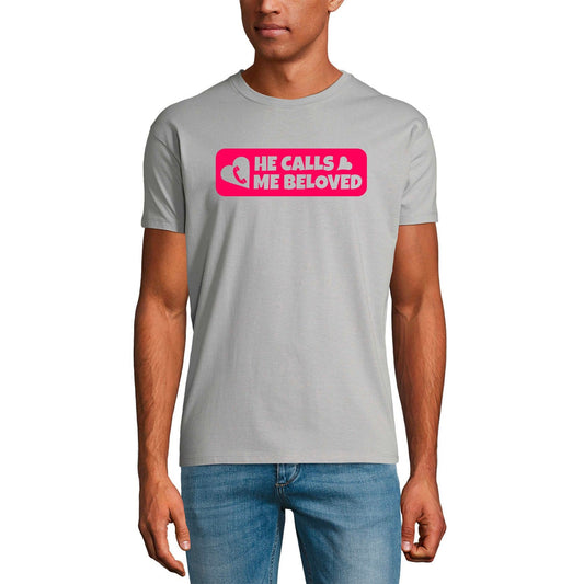 ULTRABASIC Men's T-Shirt He Calls Me Beloved - Peace Love - Hearts