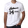 14, Authentic, White, Men's Short Sleeve Round Neck T-shirt 00123 info@ultrabasic.com