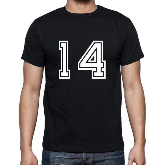 14 Numbers Black Men's Short Sleeve Round Neck T-shirt 00116 - ultrabasic-com