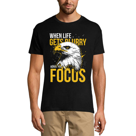 ULTRABASIC Men's Graphic T-Shirt When Life Gets Blurry Adjust Focus - Eagle Face