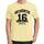 16, Authentic Genuine, Yellow, Men's Short Sleeve Round Neck T-shirt 00119 - ultrabasic-com