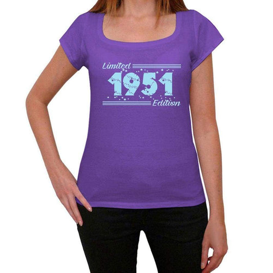 1951 Limited Edition Star Women's T-shirt, Purple, Birthday Gift 00385 ultrabasic-com.myshopify.com