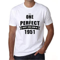 1951, No One Is Perfect, white, Men's Short Sleeve Round Neck T-shirt 00093